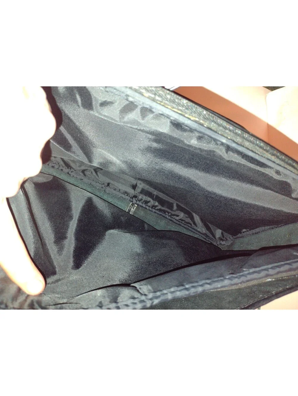 Vintage Black Leather Expandable Briefcase Portfolio Executive Lawyer Bag 17